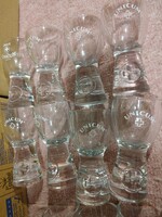 UNICUM poharak  dombornyomott tömör nehéz kispoharak