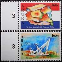 KS499sz / Aruba 2004 A Királyság Alapokmánya bélyegsor ívszéli
