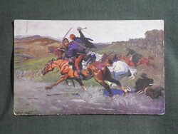 Képeslap,Honvédelmi minisztérium hadsegélyező hivatal,Kozákhalál Máramarosban,huszár,katona, 1915-