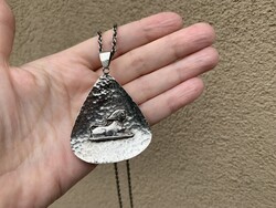 Pénzverdés ezüst Sphinx medál és nyaklánc, Szfinx, védelmező