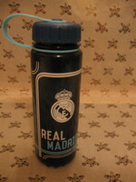 Real Madrid fél literes műanyag fekete kulacs, ivópalack