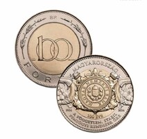 Minőségi érme: 2024 100 éves a Magyar Nemzeti Bank 100 Forint forgalmi emlékérme, MNB rolniból