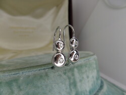 Modern fehérarany fülbevaló pár brillekkel