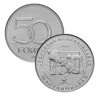 2018 Jégkorong VB 50 Forint emlékérme érintésmentes MNB rolniból