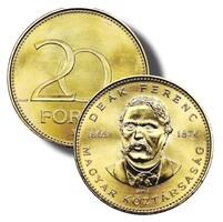 2003 Deák Ferenc 20 Forint emlékérme, érintésmentes MNB rolniból