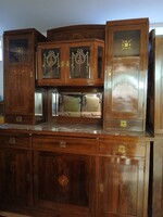 Tálaló, asztallal, székekkel