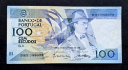 Portugália 100 Escudos 1988.
