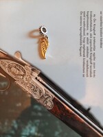 SZERETET és ÚTMUTATÁS Valódi PANDORA Ezüst/14K ARANY szív/szárny lógó charm