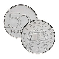 2007 50 éves a Római szerződés  50 Forint emlékérme érintésmentes MNB rolniból