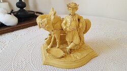 Antik,Eichwald porcelán lovas figura pipatartó