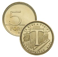 Minőségi érme: 2021 75 éves a forint 50 Forint forgalmi emlékérme T betű, MNB rolniból