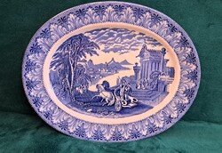 Antik porcelán tál, angol pececsenyéstál (L5918)
