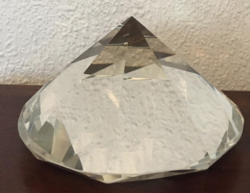 Brill polished - white - leaf weight - crystal