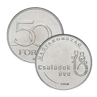 2018 Családok éve 50 Forint emlékérme érintésmentes MNB rolniból