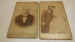 Kabinet fotok  - Becske  A.  műterme  Veszprém  - 2 db  jó állapot  67 x 110 mm