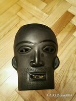 Afrikai törzsi jellegű kerámia fali maszk
