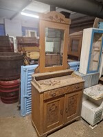 Régi tükrös komód antik paraszt bútor népi pipere szekrény  népi bútorok