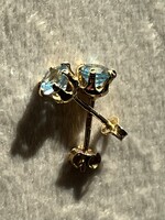 Arany fülbevaló 14 kt valódi ragyogó topáz drágakővel