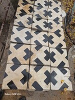 Retro cementlap régi járólap antik metlaki népi mozaik lap bontott járólap