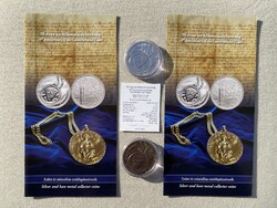 2020 Alkotmánybíróság 10000+2000 Forint ezüst-színesfém emlékérme pár, certivel, prospektussal