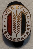 Független Kisgazda Párt . 1930 - 1956 . Zománcozott Gomblyukjelvény . Jelvény,  kitűző