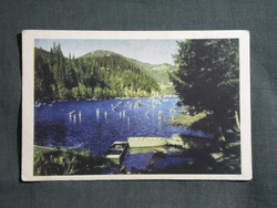 Képeslap,Románia,Lacul Roșu,Gyilkos-tó látkép,részlet,Karinger Bp. kiadás,1945-