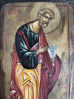 Moszkvai, kézzel festett ikon – Szent Péter apostol (1970–80-as évek)