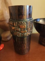 Brutalista Bronz, vörösréz vázák - Szilágyi Ildikó