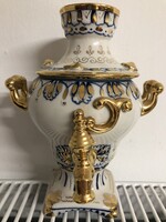 Retro régi szovjet porcelán szamovár (szovjet régi téli olimpiáról)
