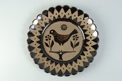 Steinbach Sándor Mezőtúr art deco madaras falitál