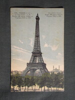 Képeslap,Franciaország,Párizs,Eiffel torony látkép,részlet, 1905-