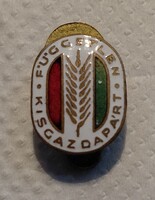 Független Kisgazda Párt . 1930 - 1956 . Zománcozott Gomblyukjelvény / 2. Jelvény,  kitűző
