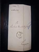 1853, Ex Offo levél Sopronból Veszprémbe, szép felzetes viasztpecséttel