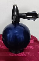 Gömb alakú retro szódás szifon, lilás - kékes színben