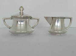 Ezüst art deco gyerek cukortartó és tejkiöntő