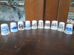 7.Retro Angol Jelzett Porcelán Gyűszűk,Gyűjteményből.