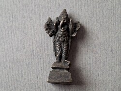 Régi mini Ganesa, Ganesha bronz vagy réz szobor, figura, 4,1 cm