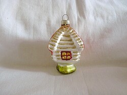 RETRÓ STÍLUSÚ ÜVEG KARÁCSONYFADÍSZ - HÁZIKÓ!