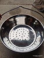 Rozsdamentes  Nagy 42cm nokedli szaggató galuska kosár abáló kosár aba szűrő