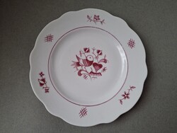 Zsolnay Sinkó madaras rózsaszín kistányér, 18 cm