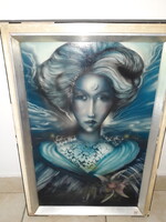 HERPAI ZOLTÁN(1951-2011):Kék holdas nő-1980-ból