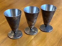 3 DB TALPAS ALPAKKA POHÁR EGYÜTT 12.6 CM