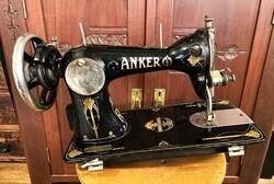 Régi ANKER varrógép, antik vintage darab, dekoráció
