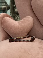 Antik Aranyozott Ezüst Nyakkendőtű Gránátokkal