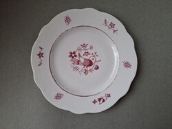 Zsolnay Sinkó madaras rózsaszín kistányér, 17,9 cm