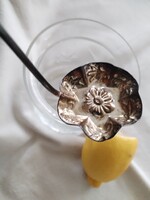 Ezüstözött, cukor kanál - szecessziós jelleggel