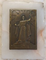 Berán Lajos Hiszek Magyarország feltámadásában 1 oldalas bronz  1938