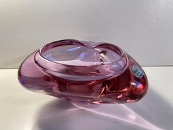 MILOSLAV KLINGER - CSEH ART GLASS- TÁLKA, DÍSZÜVEG, HAMUTARTÓ ('60-as ÉVEK)