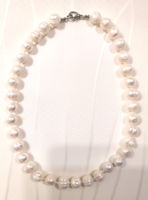 NAGYSZEMŰ 1-1.2 CM IGAZGYÖNGY NYAKLÁNC 45 CM