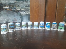 13.Retro Angol Jelzett Porcelán Gyűszűk,Gyűjteményből.